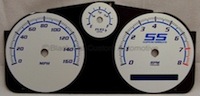 Cobalt SS/SC Silver and Blue Gauge Face